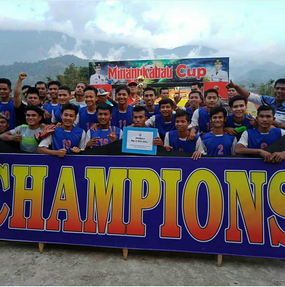 Tim Kecamatan Padang Gelugur Juara Minangkabau Cup 2019 untuk zona Pasaman.